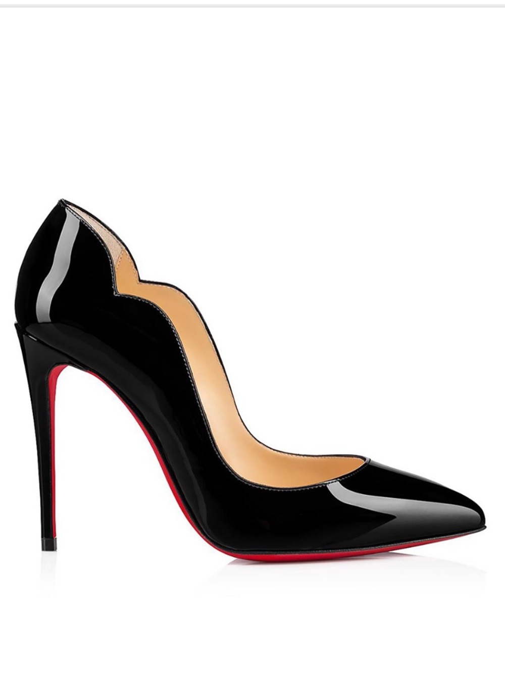 Christian Louboutin Black Patent Hot Chick 100mm Pumps